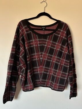 Torrid Cropped Plaid Sweater Size 2